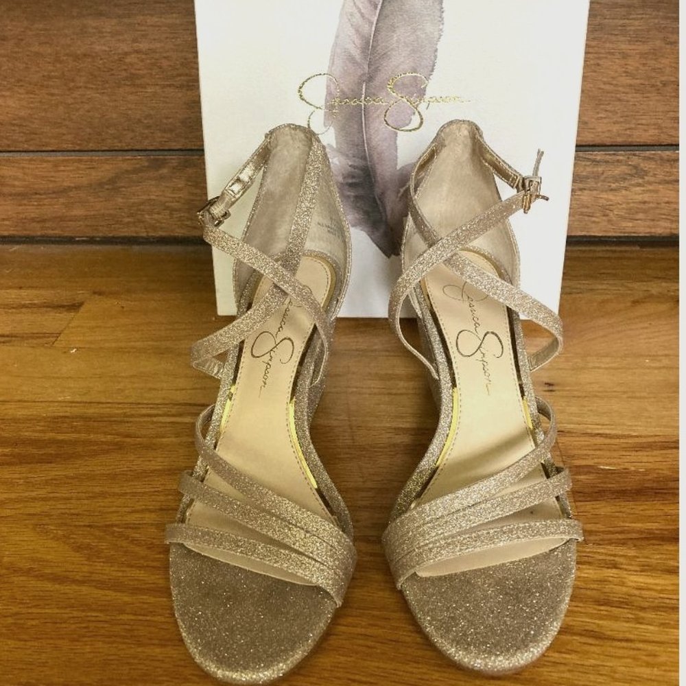 Jessica Simpson Callyia Champagne Wedges